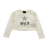 JOHN RICHMOND shirt modello crop tinta unita con stampa in contrasto Bianco per Neonata RGA24012TSNX BIANCO JOHN RICHMOND 