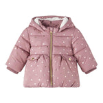 NAME IT giubbino tinta unita con cappuccio e stampa Rosa per Neonata 13218441 ROSA NAME IT 