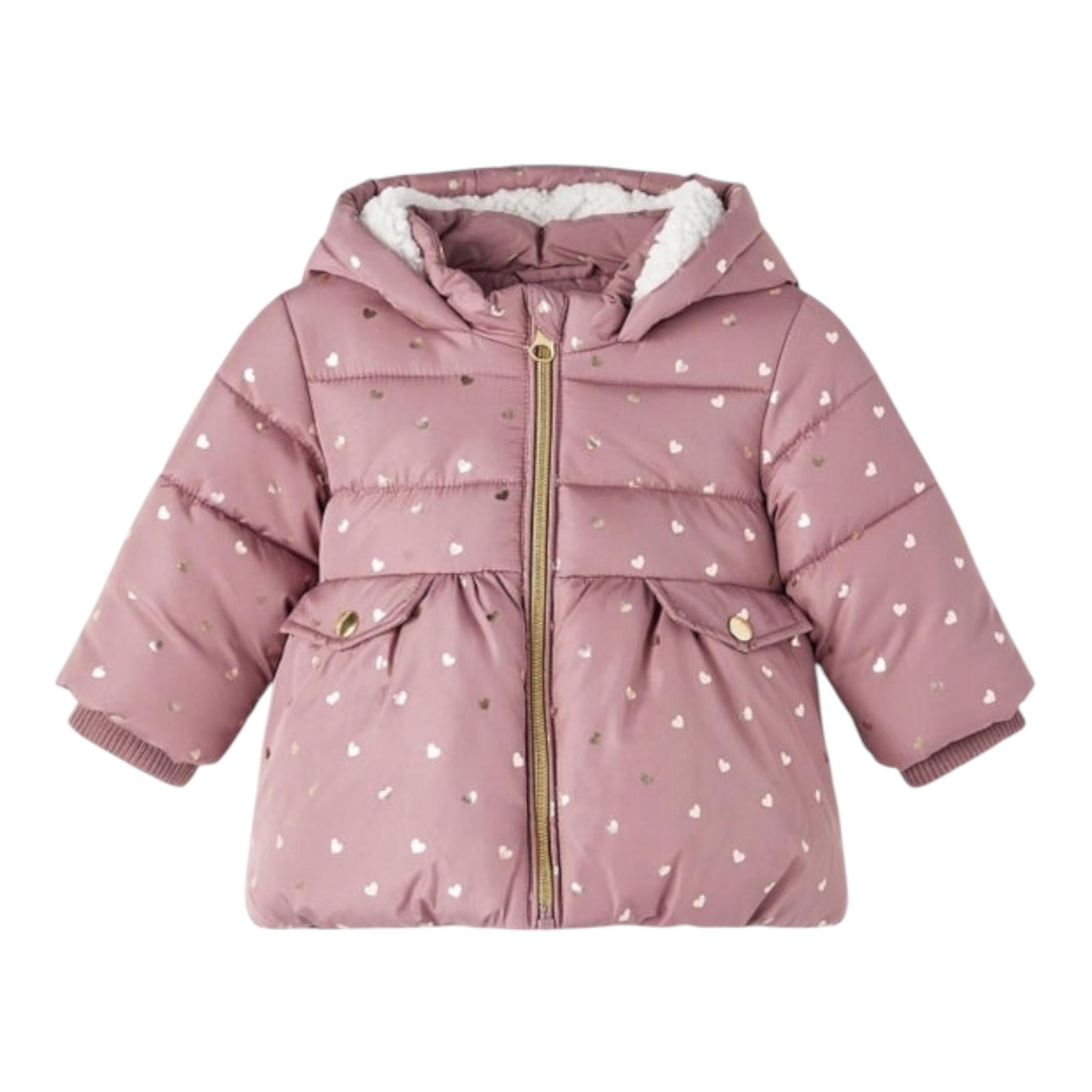 NAME IT giubbino tinta unita con cappuccio e stampa Rosa per Neonata 13218441 ROSA NAME IT 