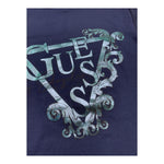 Guess T-Shirt Girocollo Tinta Unita con Stsmpa per Bambina J5RI35K6YW4 BLU GUESS 