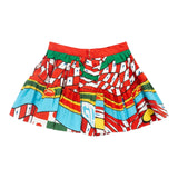 Dolce &amp; Gabbana Red Adjustable Waist Fantasy Print Skirt For Girls