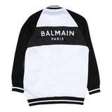 Balmain Two-Tone Button Up Sweatshirt Black/White For Boys