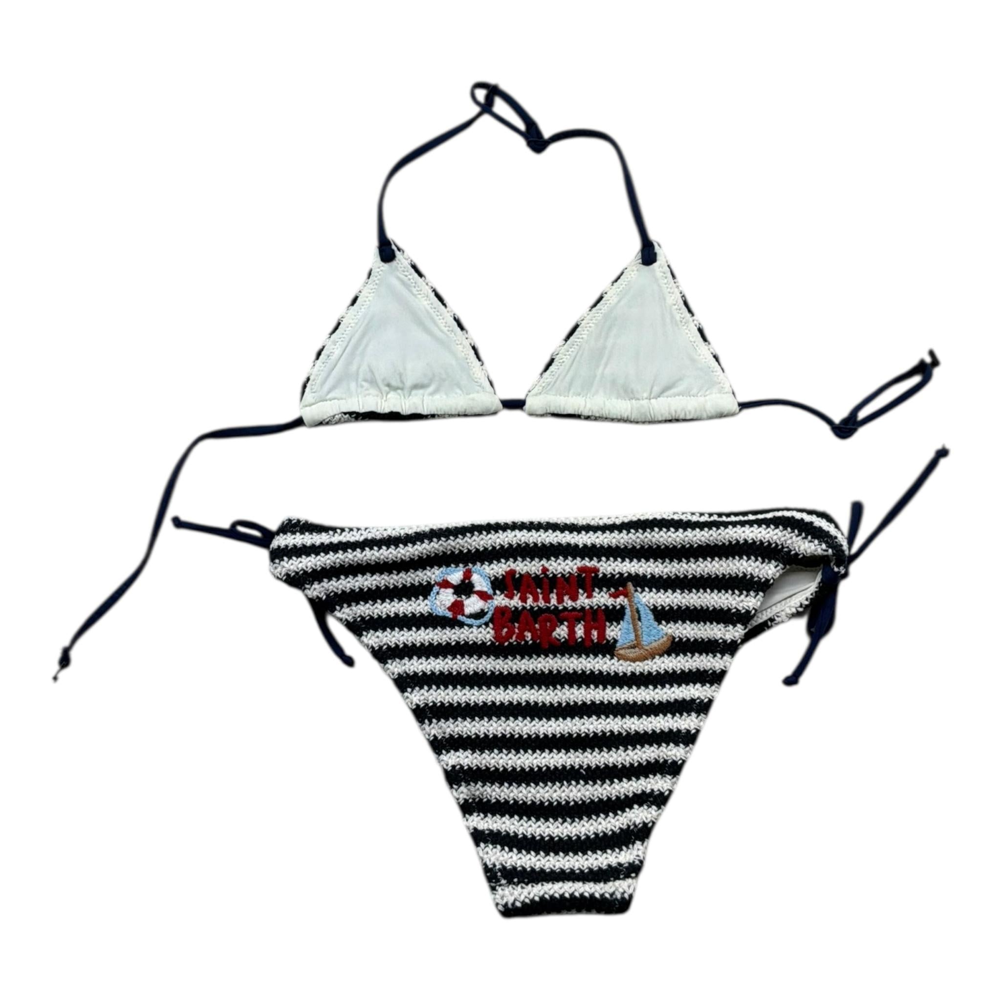 Saint Barth Costume 2 Pezzi Triangolo-Slip per Bambina 00890L BIANCO SAINT BARTH 