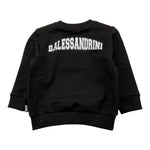 DANIELE ALESSANDRINI felpa girocollo tinta unita con stampa Nero per Neonato 1291F00032 NERO DANIELE ALESSANDRINI 