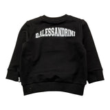 DANIELE ALESSANDRINI felpa girocollo tinta unita con stampa Nero per Neonato 1291F00032 NERO DANIELE ALESSANDRINI 