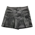 BOBOLI short tinta unita in ecopelle Nero per Bambina 729109 NERO BOBOLI 