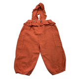 Wedoble Solid Color Dungarees With Ruffles Earth For Baby Girl