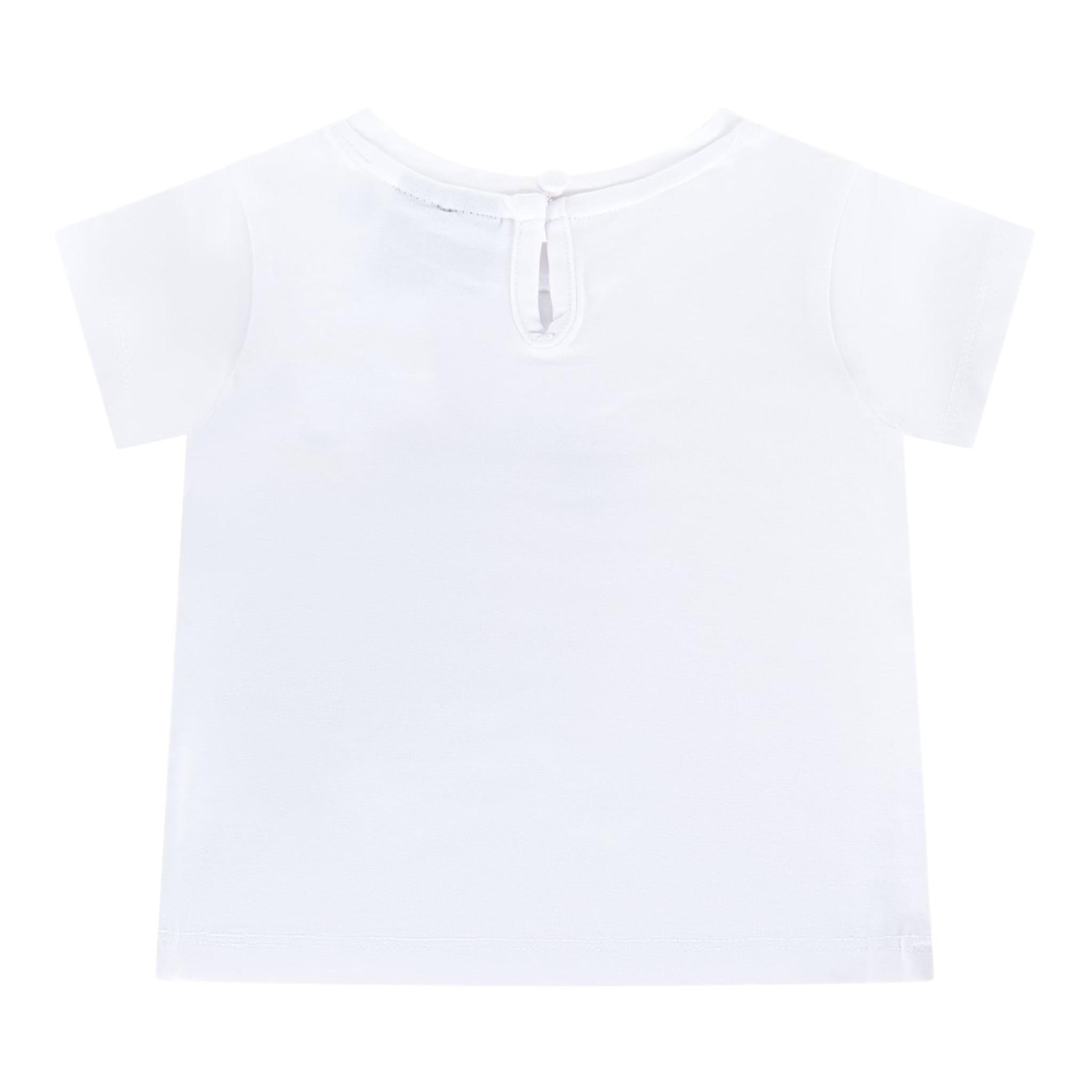 Marc Ellis T-Shirt Girocollo Tinta Unita con Brillantini per Neonata JMNTS16778N BIANCO MARC ELLIS 
