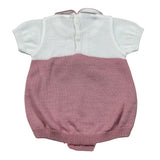 Marlu' Pagliaccetto Bicolore Mezza Manica per Neonata EB2323 BIANCO/ROSA MARLU' 