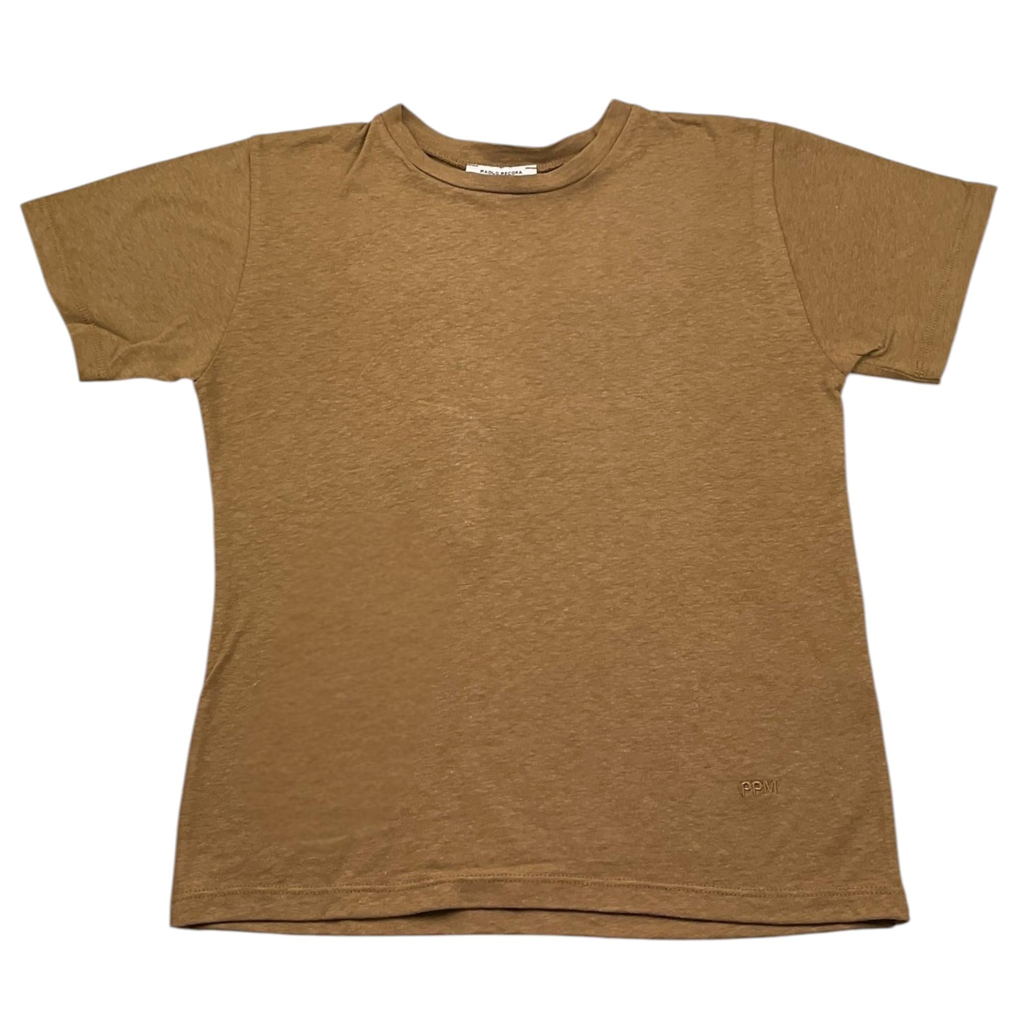 Paolo Pecora T-Shirt Girocollo Tinta Unita per Bambino PP3946 CAMMELLO PAOLO PECORA 