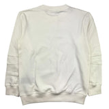 Balmain Sweatshirt Crewneck Solid Color With Contrast Print Cream For Boys