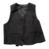 Never Too Black Solid Waistcoats For Boys