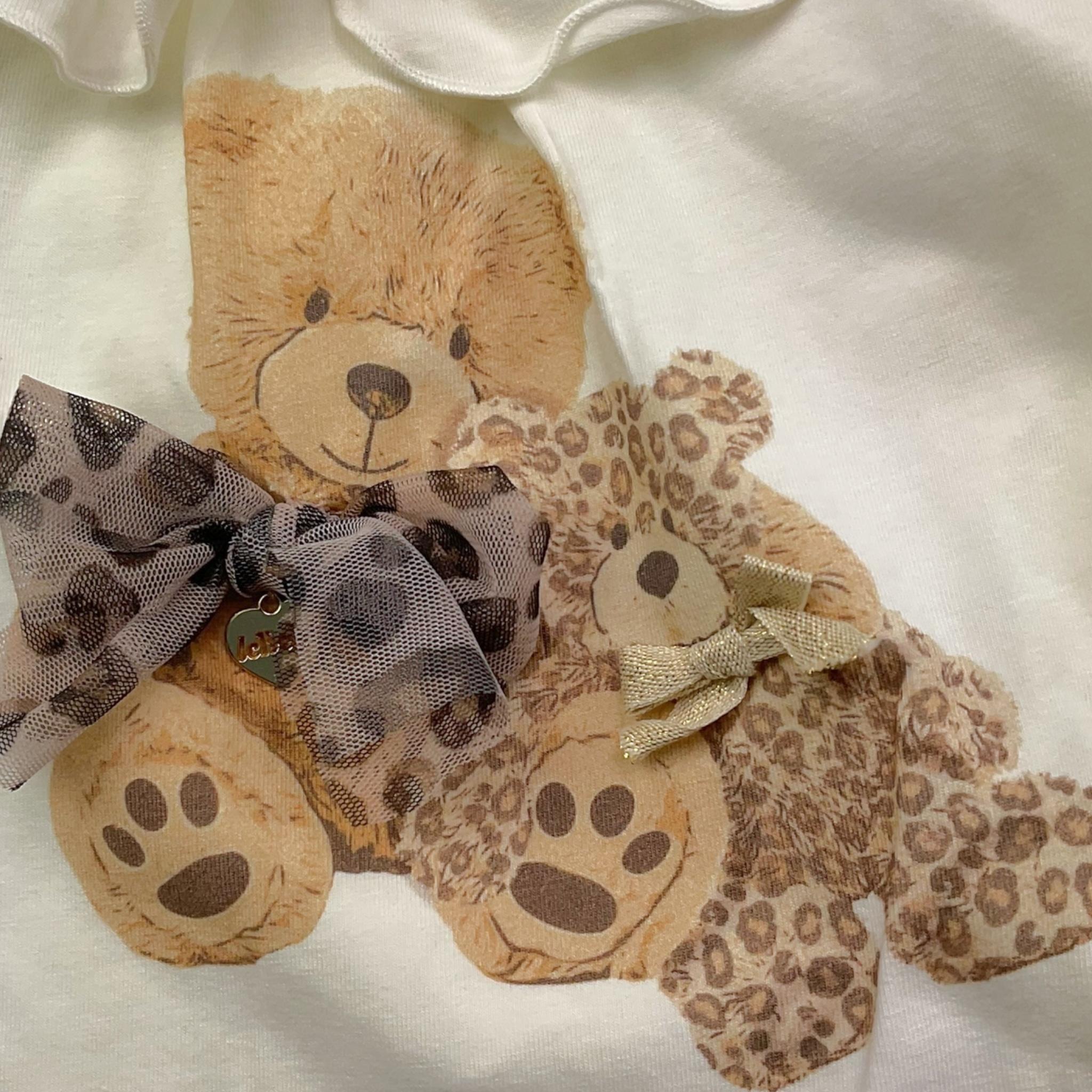 LE BEBE' shirt tinta unita con stampa e colletto Bianco per Neonata LBG6051 BIANCO LE BEBE' 