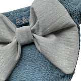 Saint Barth Costume Modello Slip con Fiocco per Neonata 00052L AZZURRO SAINT BARTH 