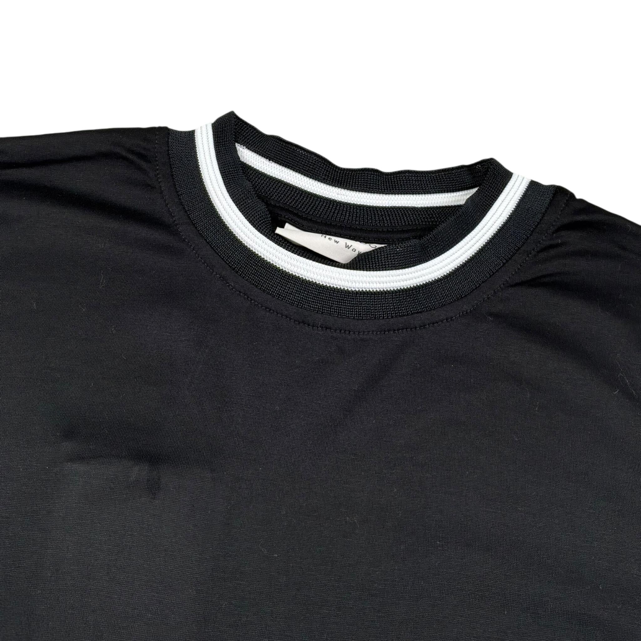 Yes London T-Shirt Girocollo Tinta Unita con Logo per Neonato JR2130NX NERO YES LONDON 