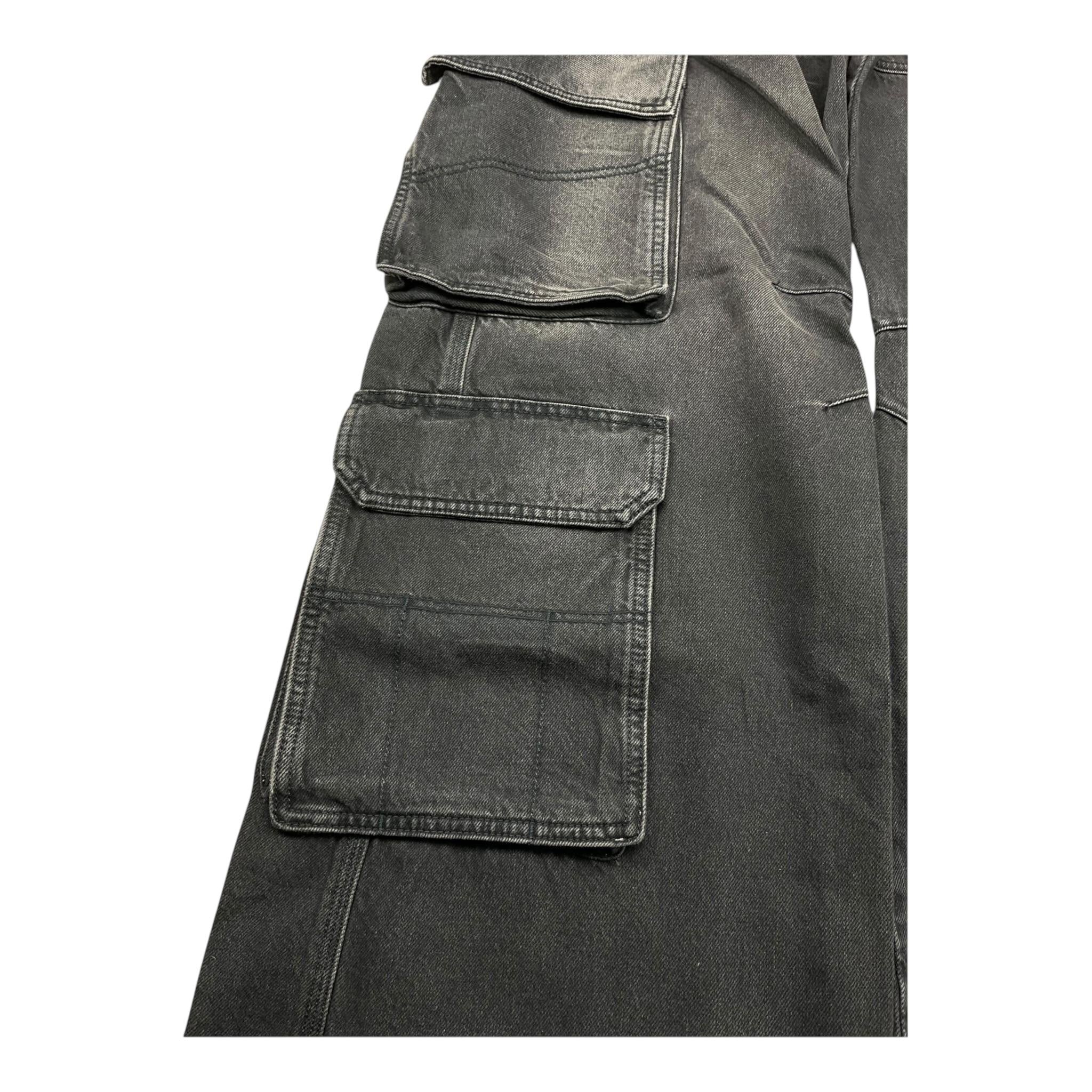 Diesel Jeans Modello Palazzo con Tasconi Nero per Bambina J01725XXX NERO DIESEL 