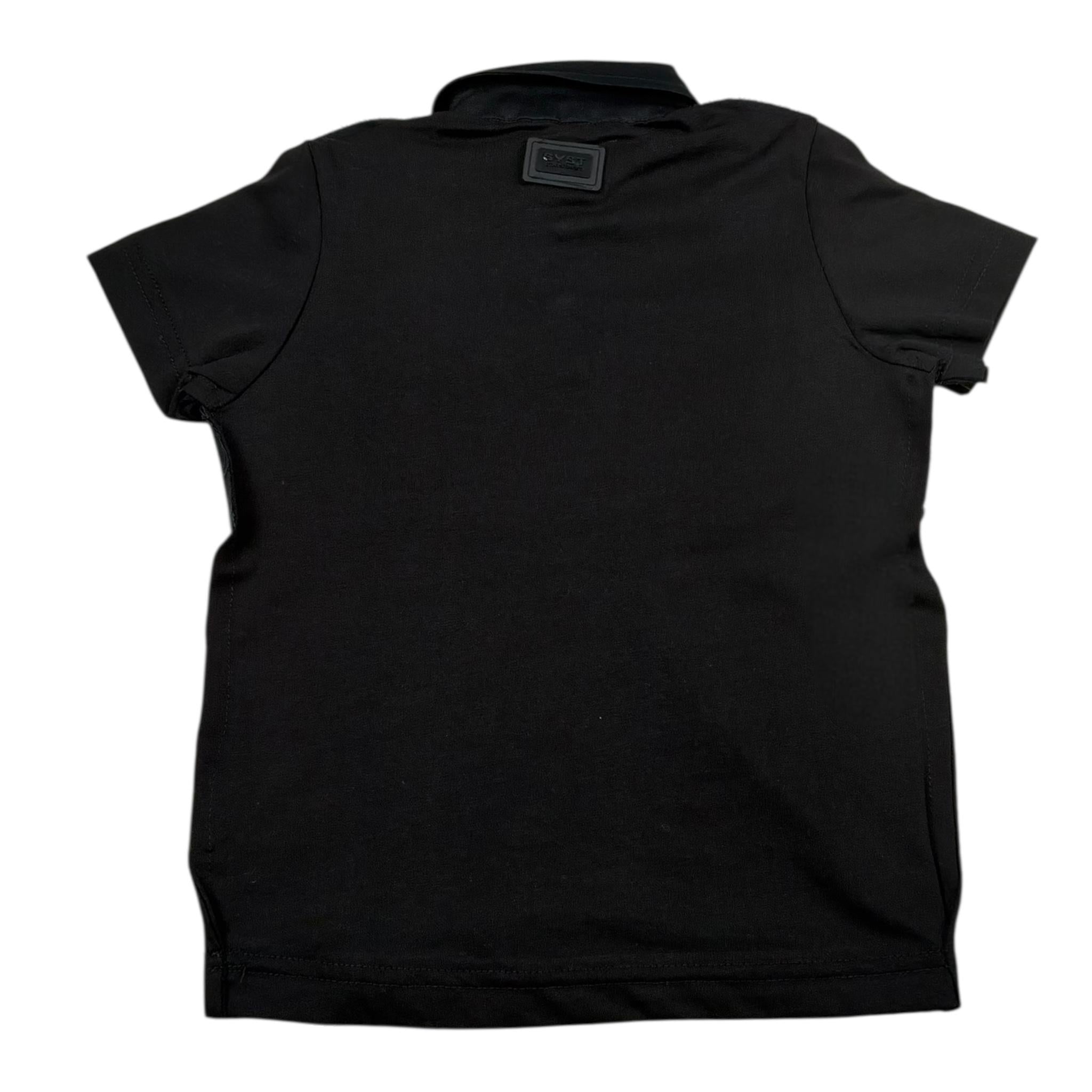 Syst Polo Mezza Manica Tinta Unita con Bottoni per Neonato 284943N NERO SYST 