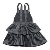 LIU JO salopettes tinta unita in ecopelle Nero per Bambina KF3025 NERO LIU JO 