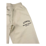 ICEBERG pantalone tuta tinta unita con stampa Bianco per Bambino PFICE5316JX BIANCO ICEBERG 