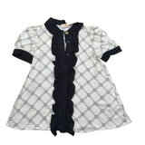 Elisabetta Franchi Abito Bicolore Mezza Manica con Fantasia per Neonata EGAB195 BIANCO/NERO ELISABETTA FRANCHI 