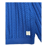 Carre'Ment Beau Cardigan Solid Color With Blue Embroidery For Boys