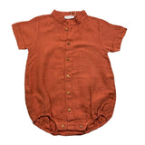 Wedoble Baby Romper Half Sleeve Solid Color Earth Tone