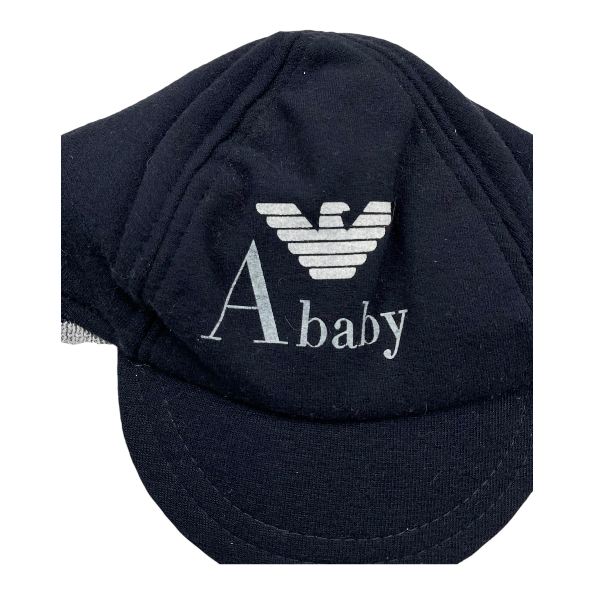 ARMANI BABY cappello tinta unita con logo Blu per Neonato GX4265W BLU ARMANI BABY 