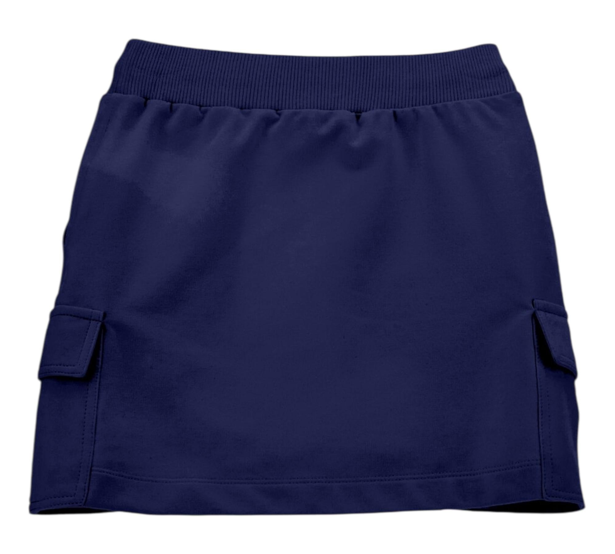 Monnalisa Gonna Tinta Unita con Elastico In Vita per Bambina 17E700 BLU MONNALISA 