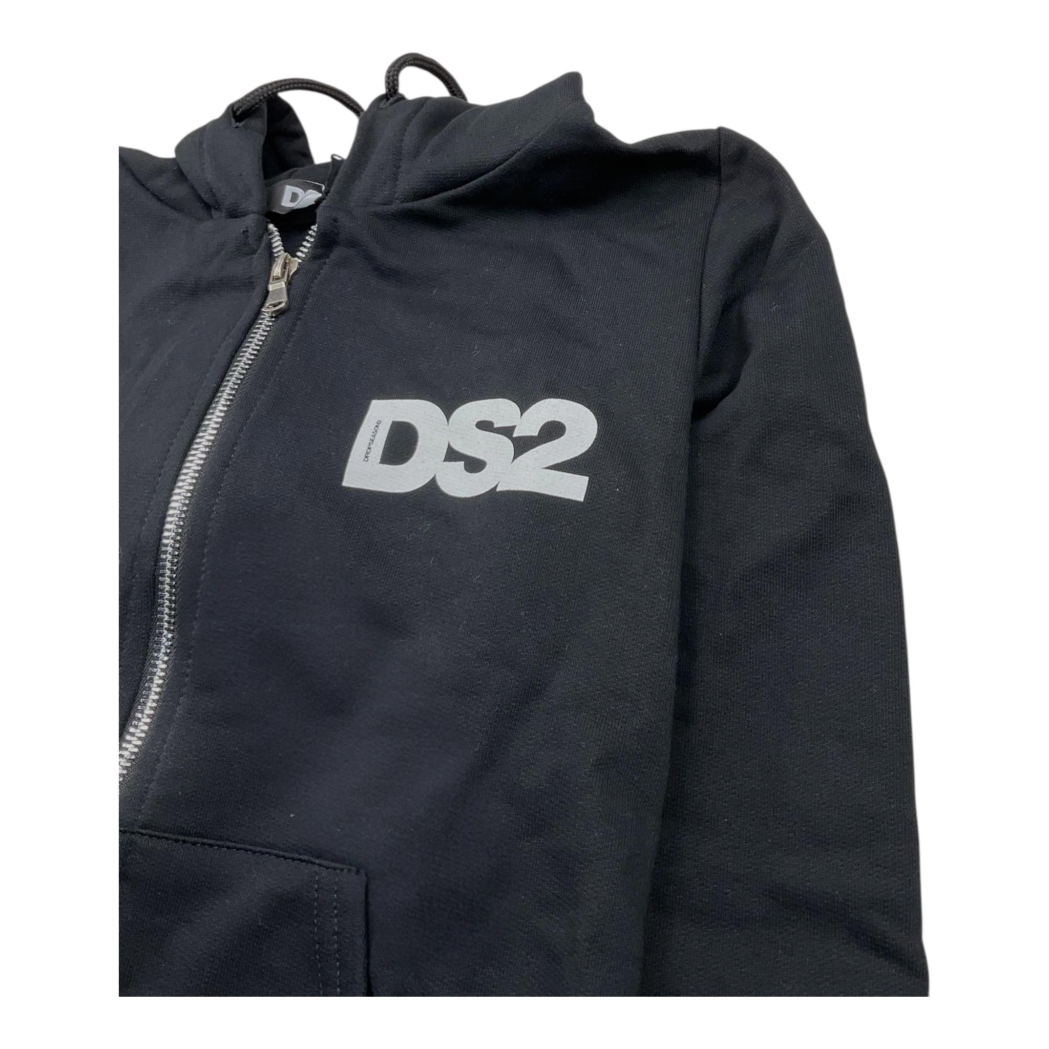 DROPSEASON2 felpa con zip e cappuccio tinta unita Nero per Bambino FW242K36X NERO DROPSEASON2 