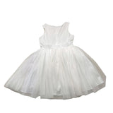 Fun &amp; Fun Solid Color Ceremony Dress With Armholes And White Tulle For Girls