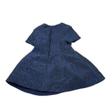 MIMISOL abito tinta unita mezza manica con ricami Blu per Bambina MFAB586 BLU MIMISOL 