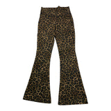 SAINT BARTH leggins tinta unita con fantasia maculata modello a zampa Marrone per Bambina ANRA002 MARRONE SAINT BARTH 