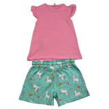 Losan 2 Piece Set T-Shirt-Short Two-Tone Pink for Baby Girl
