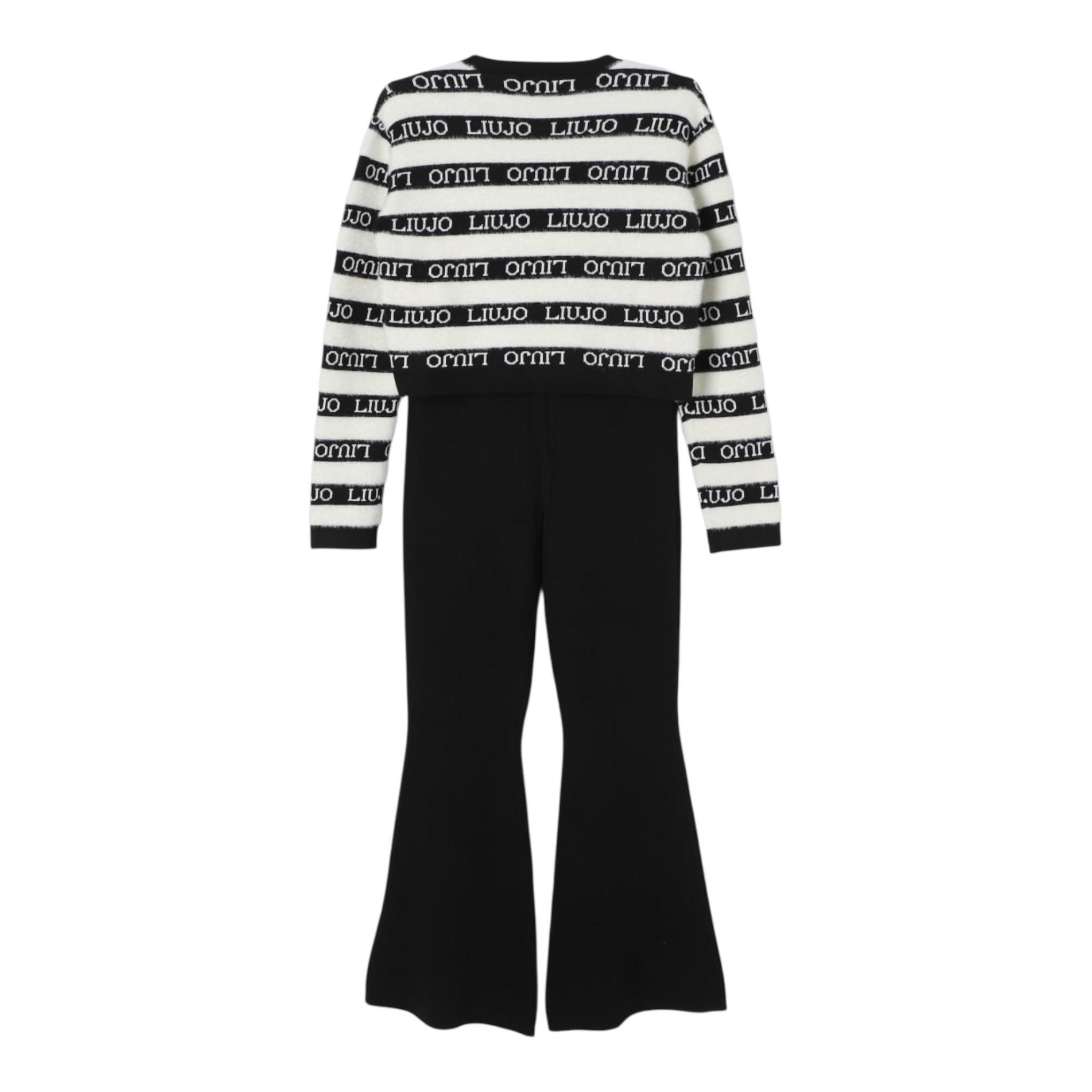 LIU JO completo 2 pezzi maglia-pantalone modello zampa Bianco/nero per Bambina GF413555 BIANCO/NERO LIU JO 