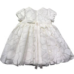 Le Bebe Abito Mezza Manica Tinta Unita con Ricami per Neonata LBG6328 BIANCO LE BEBE 