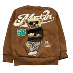 BRAND NAME felpa chiusa girocollo tinta unita Marrone per Bambino BN220S MARRONE BRAND NAME 