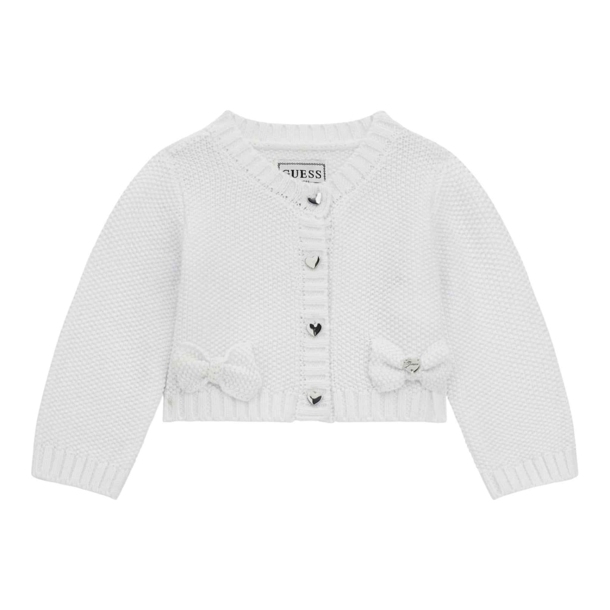 Guess Cardigan Tinta Unita  per Neonata A4RR00Z3CK0 BIANCO GUESS 