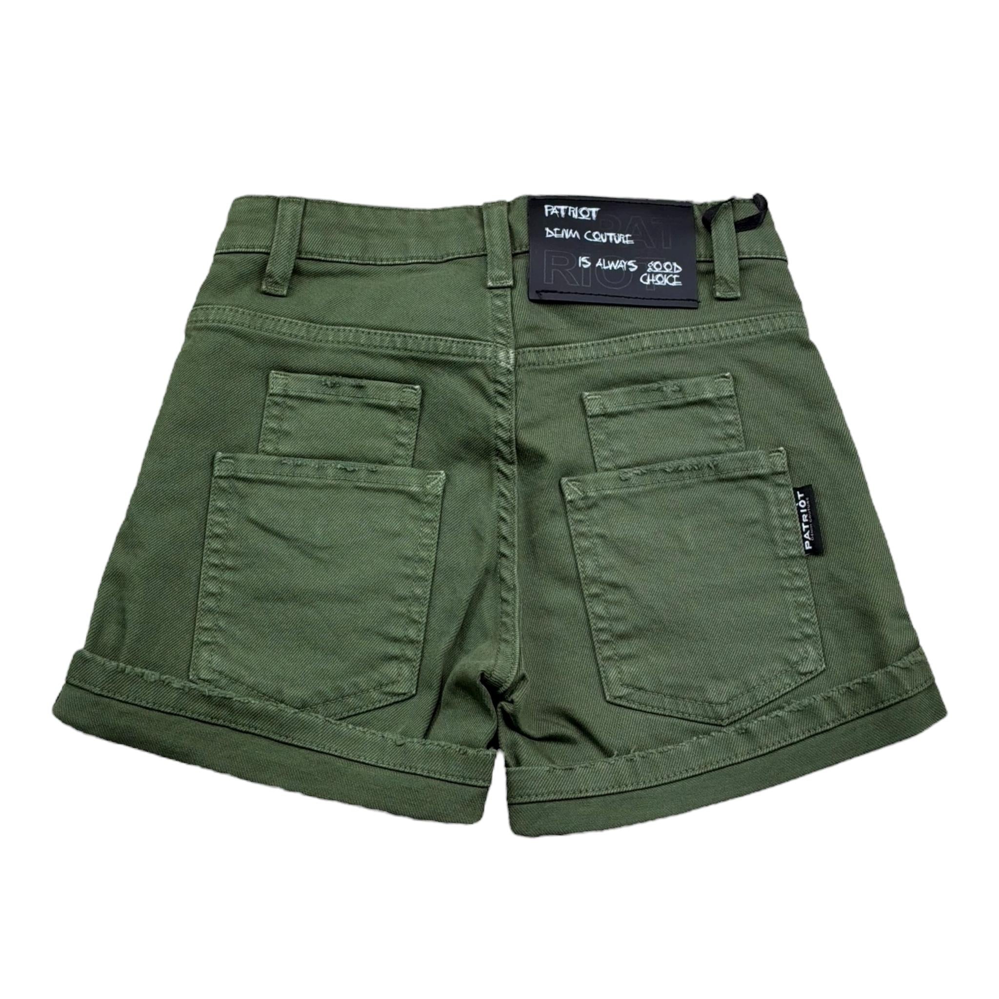 Patriot Bermuda Tinta Unita con Girovita Regolabile per Bambino PJ5S2SPCK06 VERDE PATRIOT 