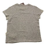 Dou Dou Two-Tone T-Shirt With Cream Striped Pattern For Girls