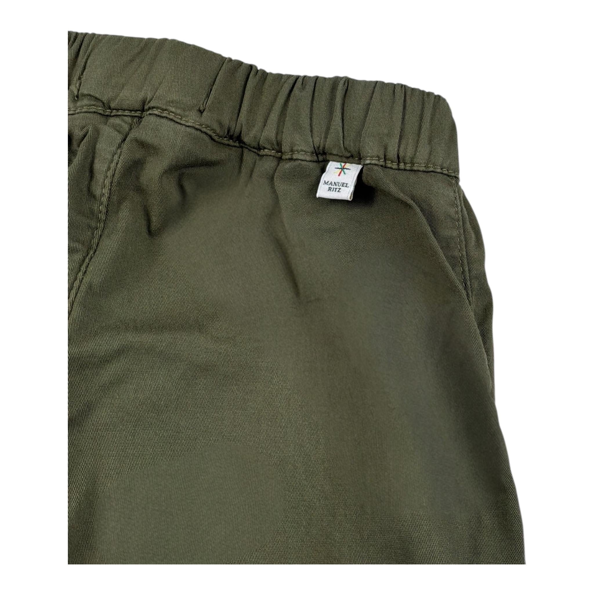 Manuel Ritz Pantalone Tinta Unita con Elastico In Vita per Bambino MR3013JX VERDE MANUEL RITZ 