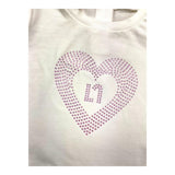 Liu Jo Solid Color Crew Neck T-Shirt with Glitter Print White for Baby Girls
