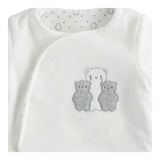 MINI BANDA maglia tinta unita in velluto con bottoni Bianco per Neonato 35629 BIANCO MINI BANDA 