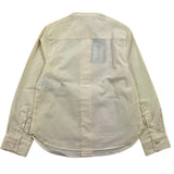 Emporio Armani Long Sleeve Shirt Solid Color Korean Collar Ivory For Boys