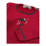 LA STUPENDERIA maglia girocollo tinta unita con ricami Rosso per Neonato WCPL61XX ROSSO LA STUPENDERIA 