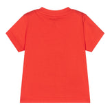Mayoral T-Shirt Crew Neck Solid Color with Contrast Print Red for Newborns