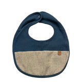 Wedoble Blue Two-Tone Bib For Newborn