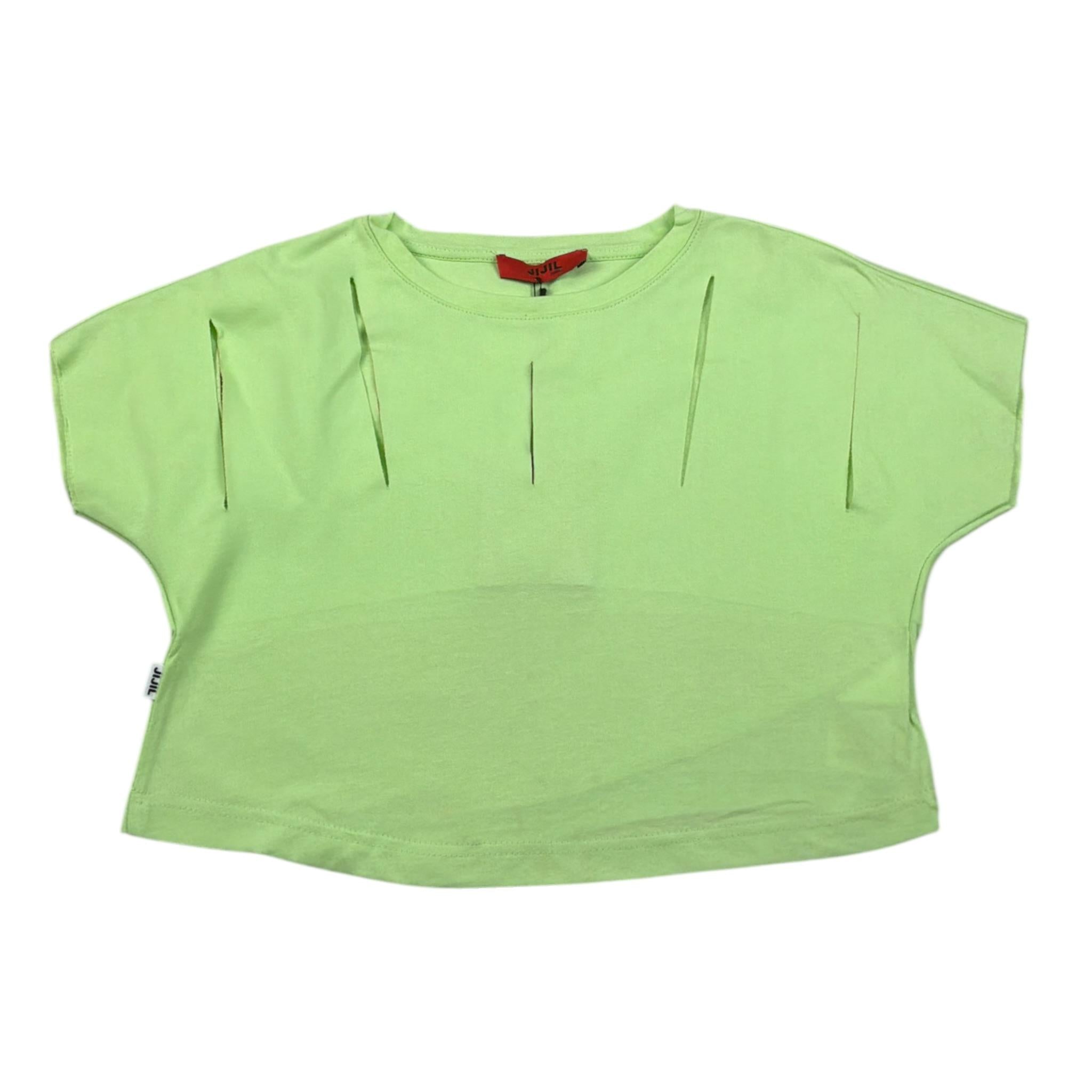 Jijil T-Shirt tinta unita Modello Crop Verde per Bambina JJE23TS063 VERDE JIJIL 