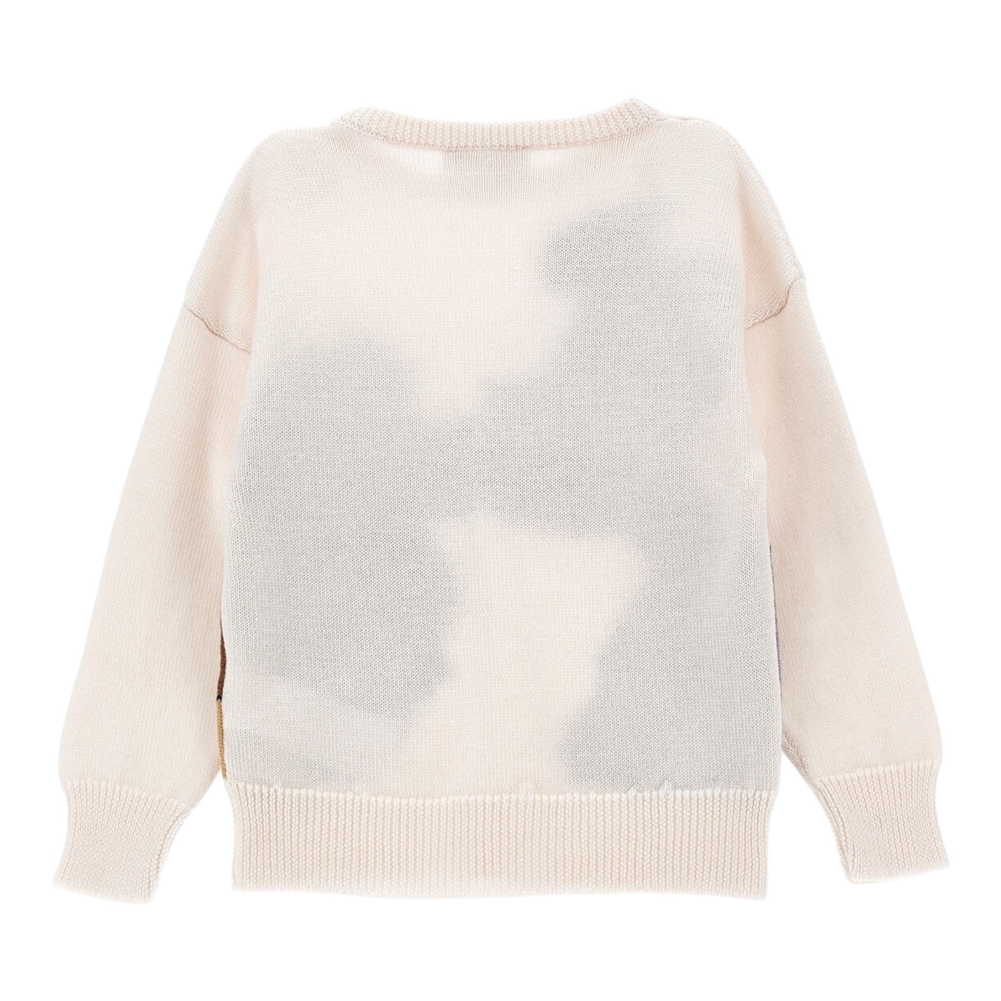 MONNALISA maglia girocollo tinta unita con stampa Beige per Bambina 19D615X BEIGE MONNALISA 