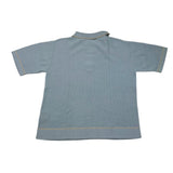 Eleventy Polo Shirt Solid Color Knitted Half Sleeve Light Blue For Boys