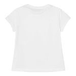Fun & Fun T-Shirt Girocollo Tinta Unita con Orso per Bambina FBTS01423 BIANCO/AZZURRO FUN & FUN 